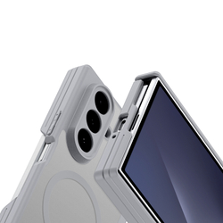 Усиленный чехол серого цвета с MagSafe для Samsung Z TriFold, серия Expn Series Magnetic от Dux Ducis