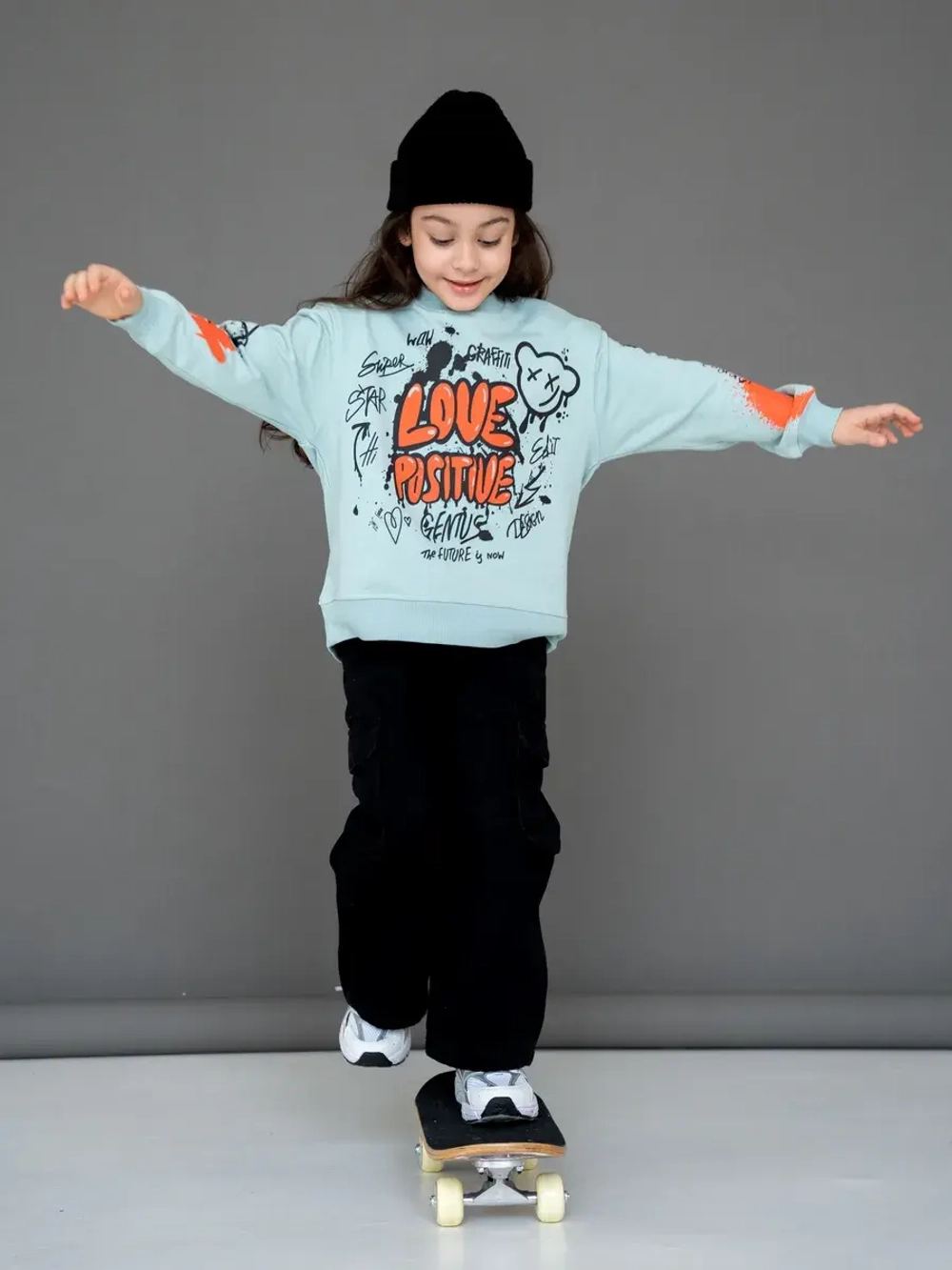 Свитшот для девочки с принтом