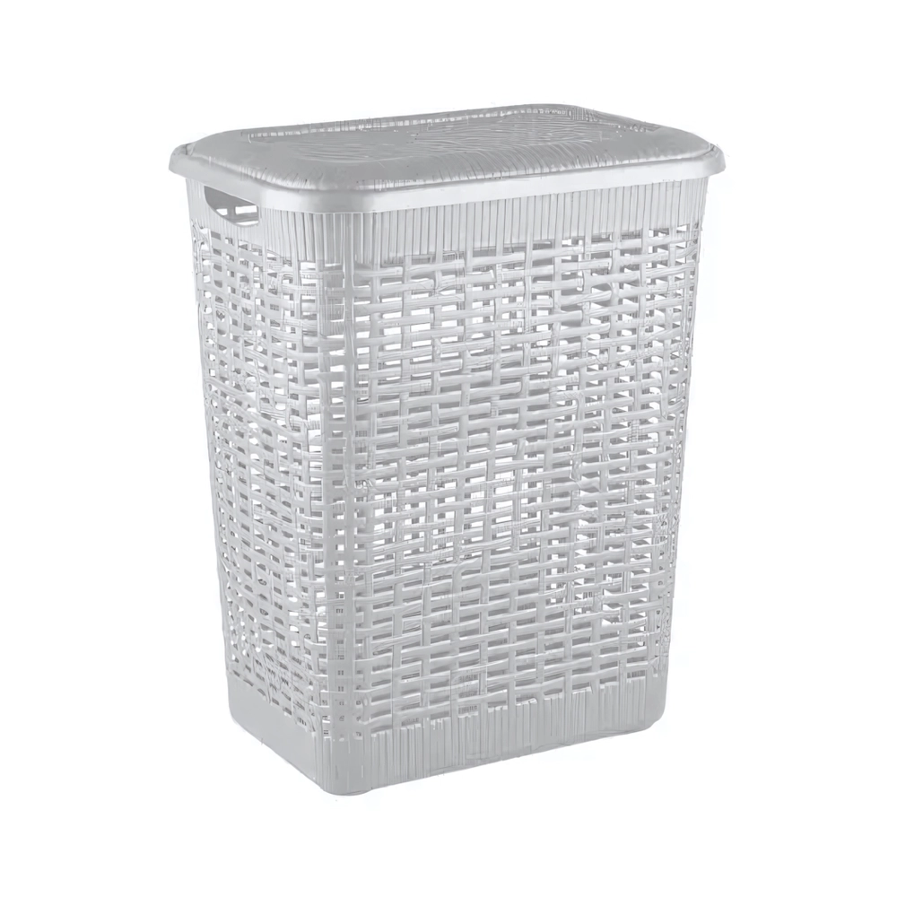 КОРЗИНА ДЛЯ БЕЛЬЯ 50Л, 420Х310Х560 ММ (Светло-серый)