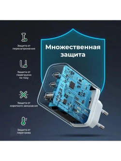 Быстрая зарядка Угрин 65w Type-C Адаптер для Samsung
