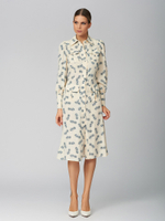 Платье рубашечного кроя с накладными карманами