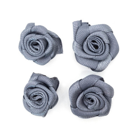 К-9081 Цветок пришивной 1,9см, цв.серебристо-серый