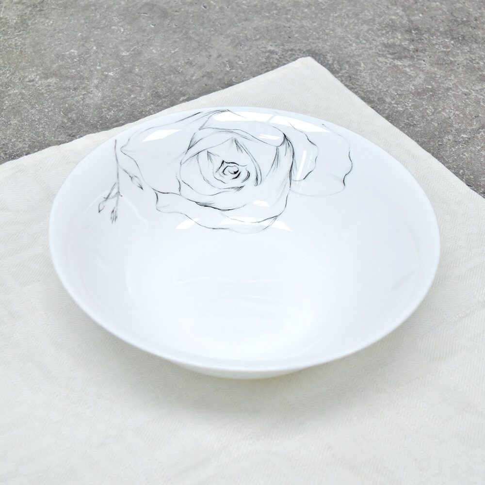 Миска суповая 19см Эскиз розы