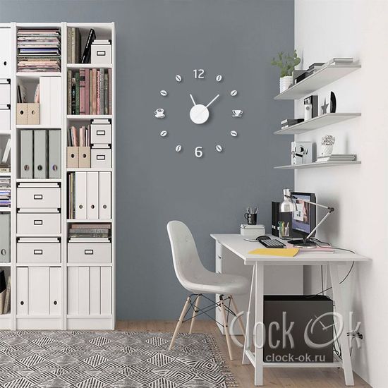 Настенные 3D часы Coffee