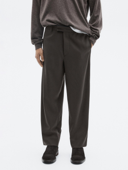 Massimo Dutti Костюмные брюки из шерсти, коричневый