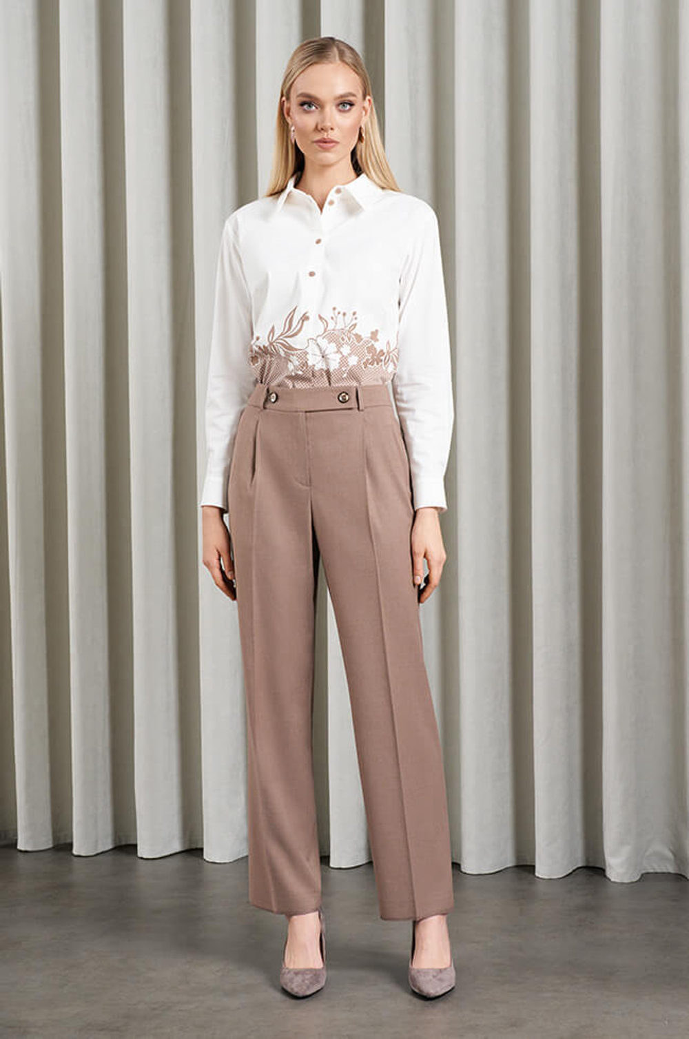 3994 Брюки женские (капучино)