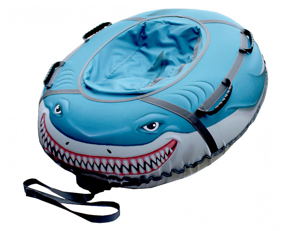 Санки-ватрушка МИТЕК Тюбинг «Акула» овал 110х95 см.