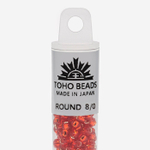 Японский бисер TOHO Round 8/0 (№25), с внутренним серебрением, прозрачный