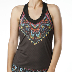 Женская теннисная майка Lucky in Love Majesty With Bra Tank Top Special Edition Women - Black, Multicoloured