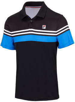 Мужское теннисное поло Fila Paul Polo - черный
