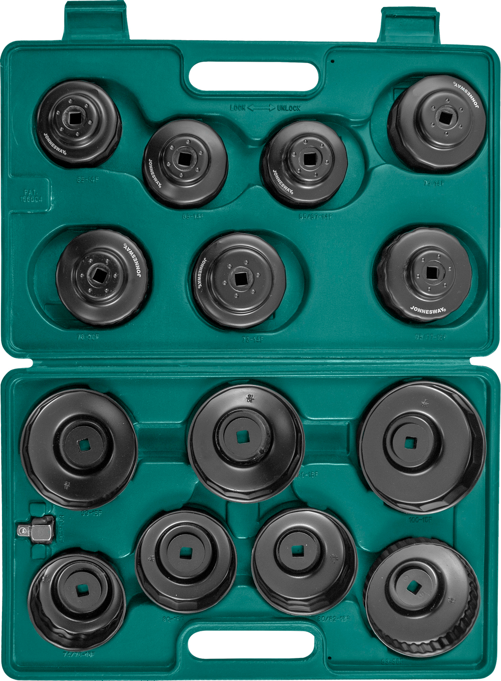 AI050004 Комплект чашек для съема масляных фильтров 65-100 мм, 15 предметов