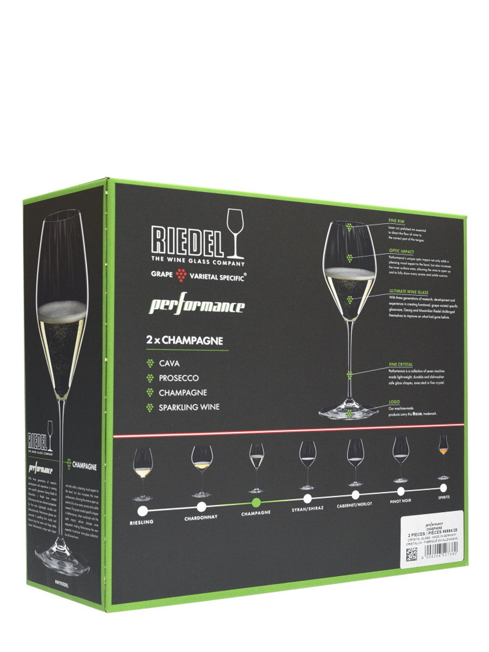 Набор из 2-х бокалов для шампанского Champagne Performance 375 мл Riedel