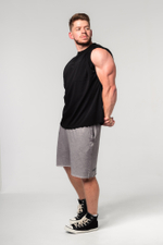 Шорты WASHED-OFF GYM SWEATSHORTS NO BS 367 Светло-Серый