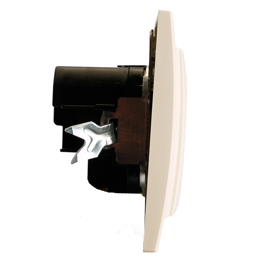 Розетка 1-местная с/з STEKKER, PST16-9016-02, 250В, 16А с USB+ type C, серия Эрна, слоновая кость 50077