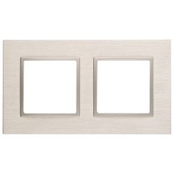 14-5202-04 ЭРА Рамка на 2 поста, металл, Эра Elegance, шампань+шамп