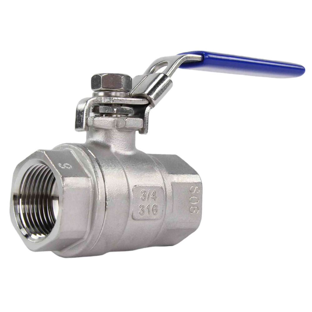 Stainless steel ball valve Elephant BV.T.Fp.316.230 986 psi, full port, Threaded NPT/BSP connection, with handle