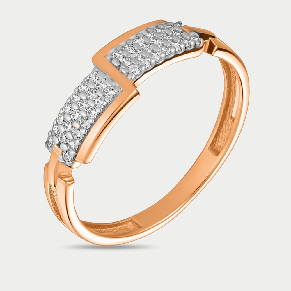 Кольцо для женщин с фианитами из розового золота 585 пробы (арт. 70235700)