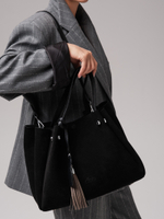 Женская замшевая сумка с матрешкой DBR 31210 черный