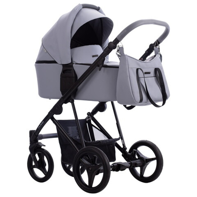 Детская коляска Bebetto Flavio Pro 2 в 1 04 серо-голубая кожа