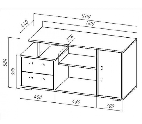 Тумба ТВ Лацио Анкор светлый