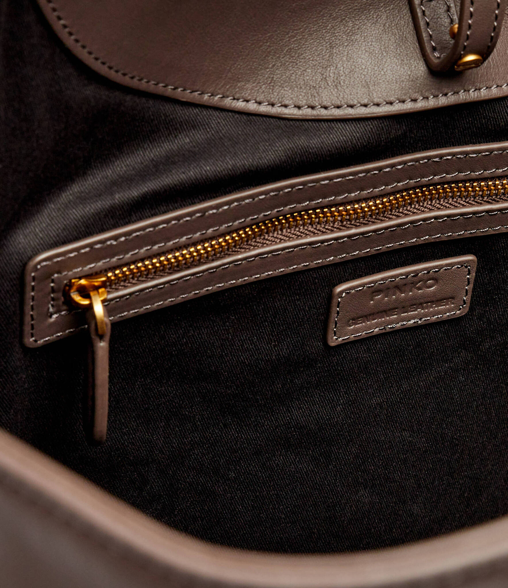 Кожаная сумка-шопер PUZZLE Pinko - коричневый(104536 A29Y)