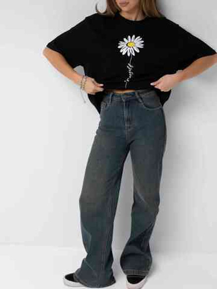 Футболка оверсайз с принтом длинная21