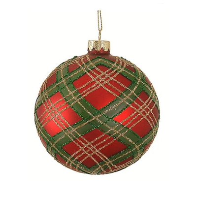 Шар красный полосы 12 см