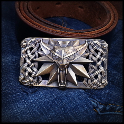 Пряжка для ремня "Ведьмак" , латунь