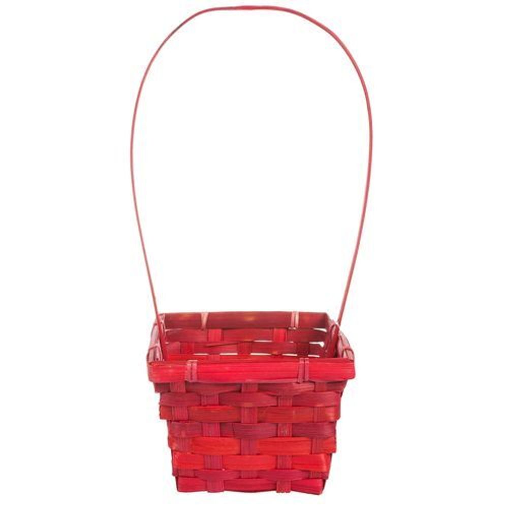 Корзина (бамбук) D14*14*H9.5*НН32 КРАСНЫЙ