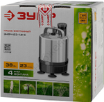 ЗУБР 38 Вт, фонтанный насос, корпус из нержавеющей стали (ЗНФЧ-23-1.9-С)