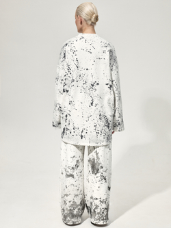 Толстовка с окрашиванием "Березка". Экрю