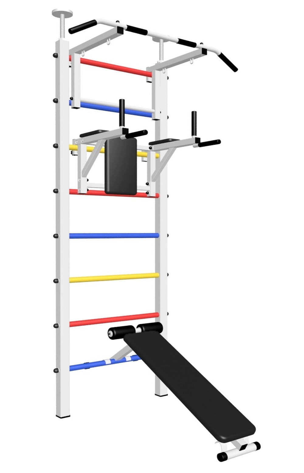 Шведская стенка Sv Sport враспор (Турник стандарт/Брусья/Скамья)