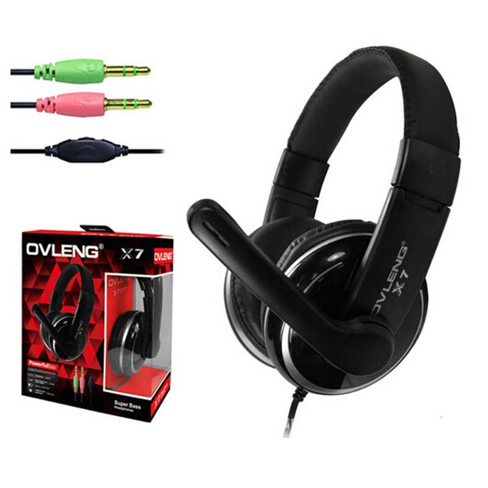 Игровые наушники OVLENG X-7 (черный)