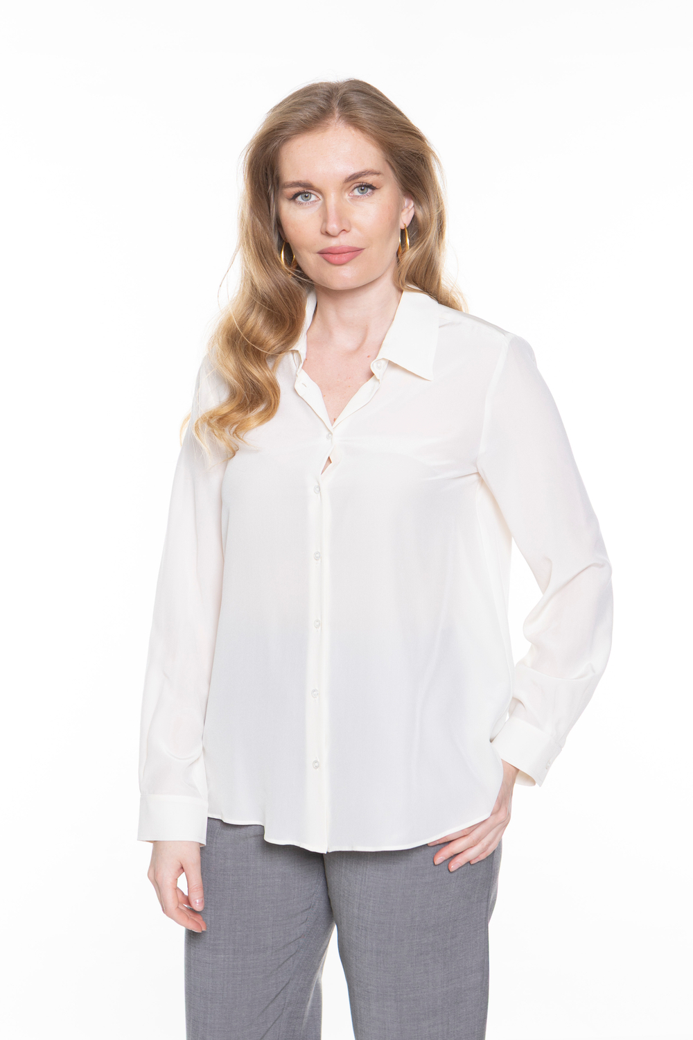 РУБАШКА ИЗ ШЕЛКОВОГО КРЕПДЕШИНА