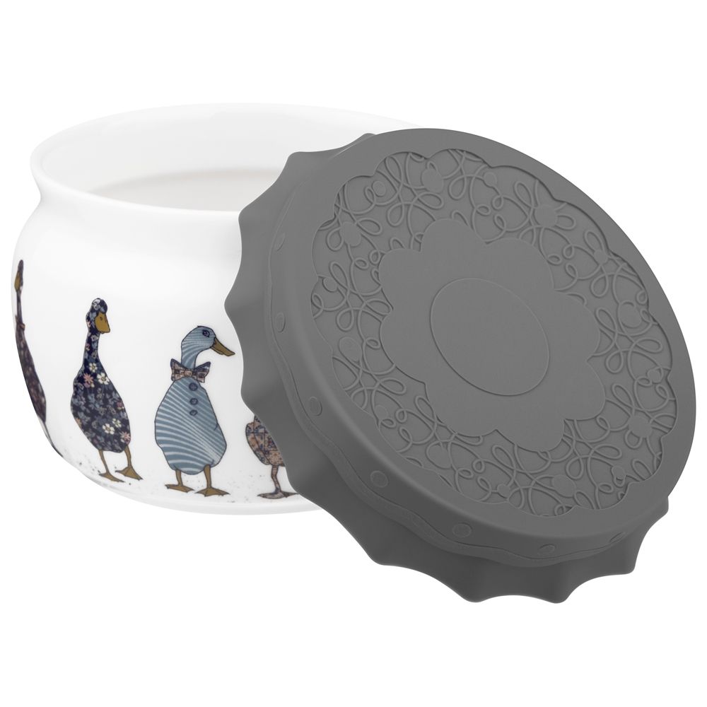 БАНКА LEFARD "FAMILY FARM" С СИЛИКОНОВОЙ КРЫШКОЙ 11,5*11,5*7,5 CM 500 МЛ