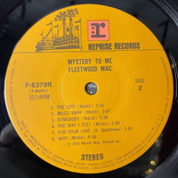 Винтажная виниловая пластинка LP Fleetwood Mac Mystery To Me (Japan 1980) (Obi) Just Crazy Love