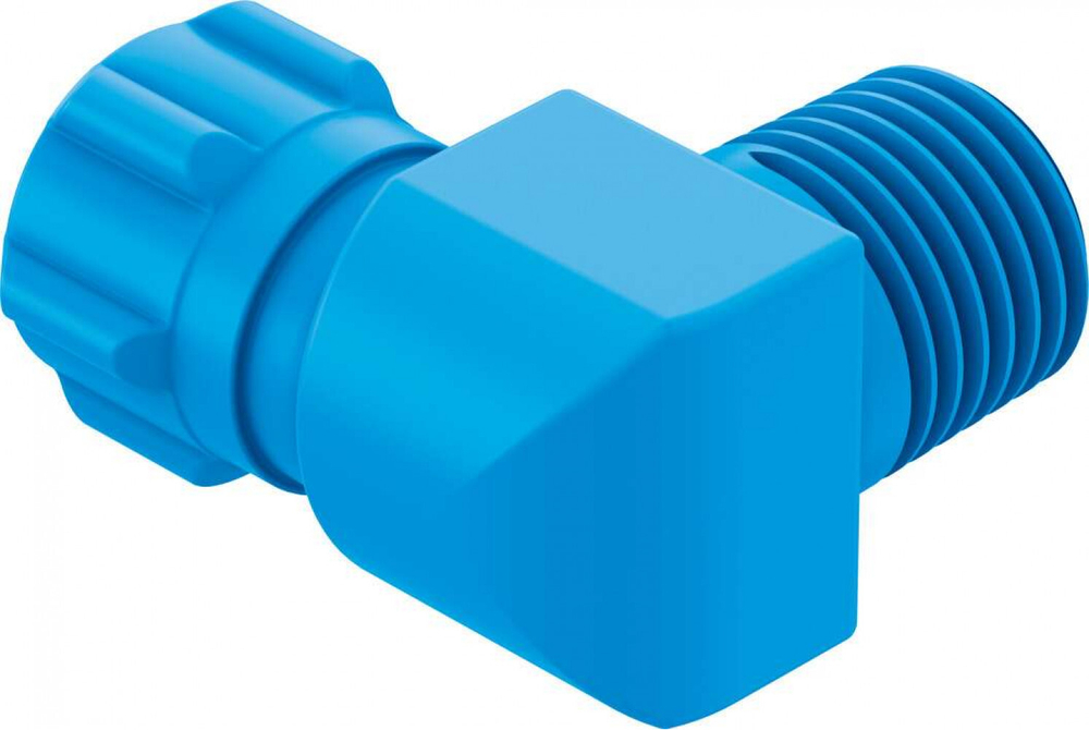 Штуцер ниппельный угловой с накидной гайкой Festo GCK-1/8-PK-6-KU (комплект 10 шт)