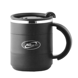 Термокружка Biostal (0,4 литра) с крышкой, черная