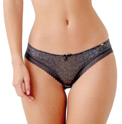 Трусы средней посадки из сетчатой ткани Graphic Mesh (Размер: XS) (Цвет: черный)