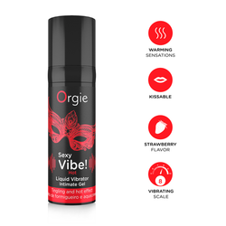 Гель Orgie Sexy Vibe Hot с разогревающим и вибрирующим эффектом, 15 мл