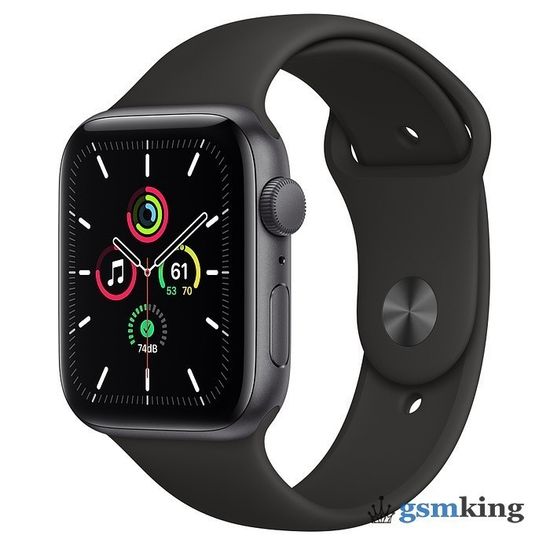 Apple Watch SE 2020 GPS 44mm Aluminum Case with Sport Band Black MKQ63LL/A