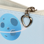 Пенал-косметичка"Космонавт" кожзам, 20*9см ,3 цвета микс, в инд.пакете, C-40653