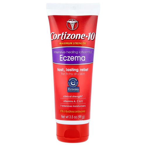 Cortizone 10, интенсивный заживляющий лосьон от экземы, максимальная эффективность, 99 г (3,5 унции)