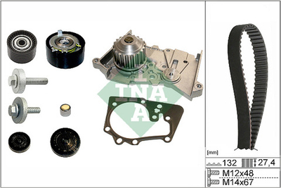 INA - 530063930-INA - Water Pump & Timing Belt Set - << PROVJERITE LISTU DIJELOVA NA TIPKU ISPOD KATALOSKOG BROJA