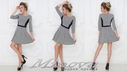 Платье 1004 (синий-белый) Minova