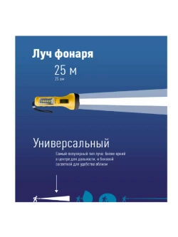 Фонарь ручной KOC119B 0,5ВтLED+4SMD1Вт