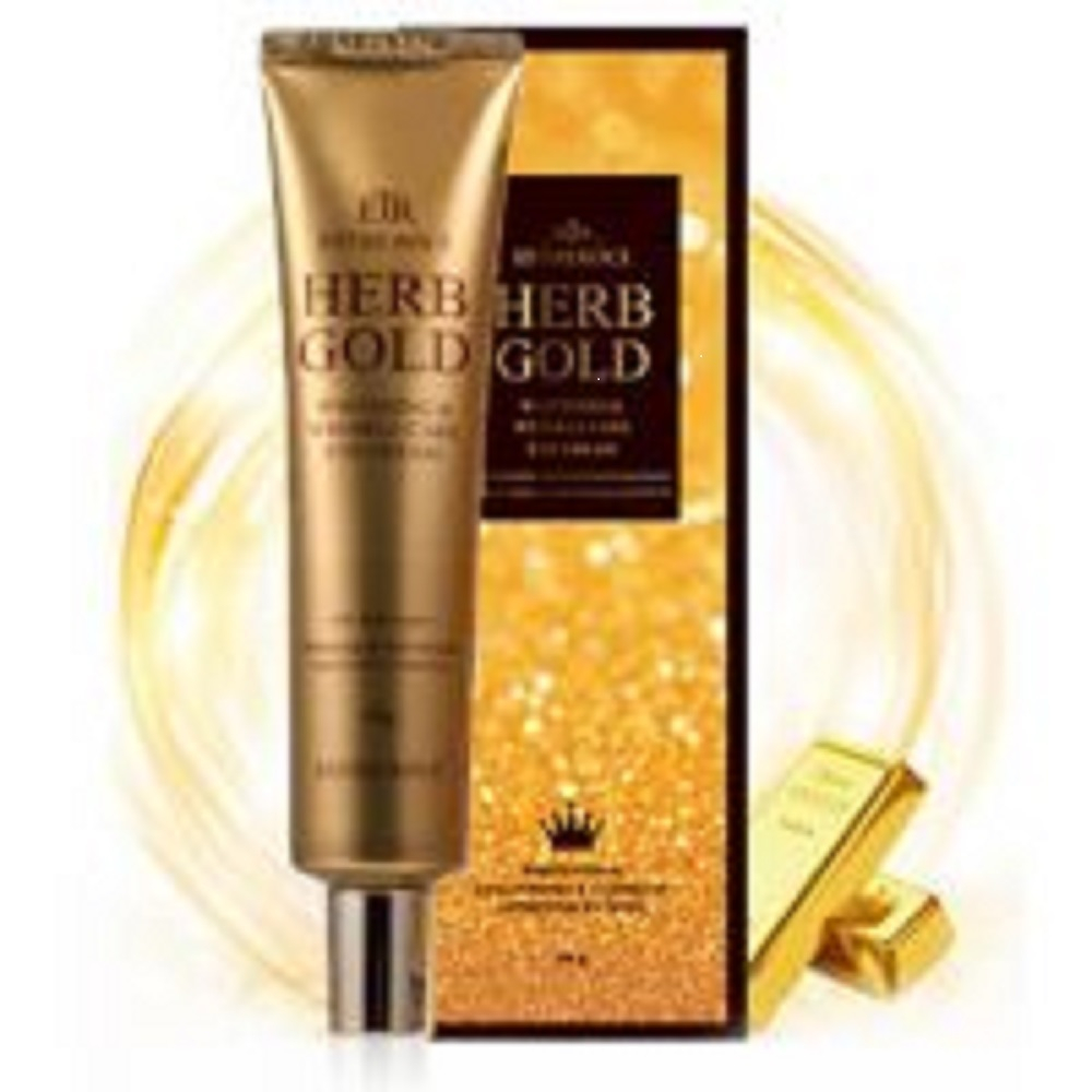 Deoproce Estheroce Herb Gold Whitening & Wrinkle Care Eye Cream омолаживающий крем для глаз с золотом и лекарственными экстрактами