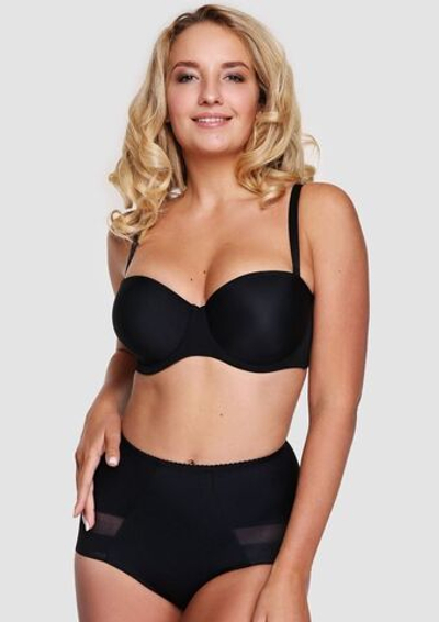 Бюстгальтер-балконет с твёрдой формованной чашкой и эффектом пуш-ап (Размер: 85C) (Цвет: черный)