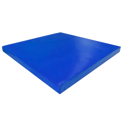Непромокаемый мат для надувных батутов и других аттракционов, цвет синий, размер 120*120*10 см.