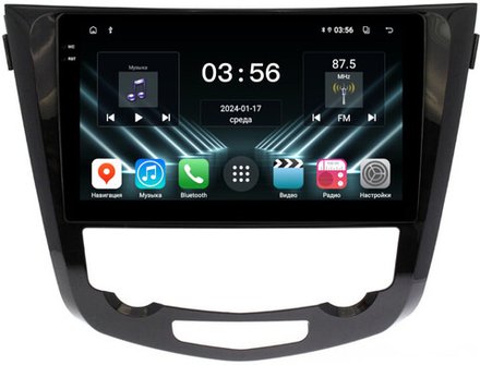 Магнитола для Nissan X-Trail T32, Qashqai J11 2014-2022 (климат, рамка большая) - FarCar DX665M монитор 10.36" IPS на Android 13, 4+64Гб, CarPlay